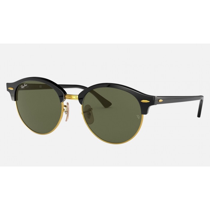 Ray Ban Clubmaster Clubround Classic RB4246 Classic G-15 And Black Frame Green Classic G-15 Lens