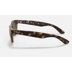 Ray Ban New Wayfarer Classic RB2132 Polarized Gradient And Tortoise Frame Blue-Green Gradient Lens