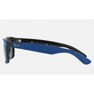 Ray Ban New Wayfarer With Alcantara RB2132 Classic G-15 And Blue Frame Green Classic G-15 Lens