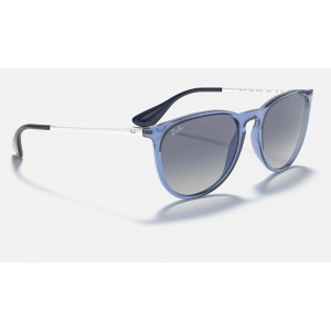 Ray Ban Erika Color Mix RB4171 Gradient And Shiny Transparent Blue Frame Blue Gradient Lens