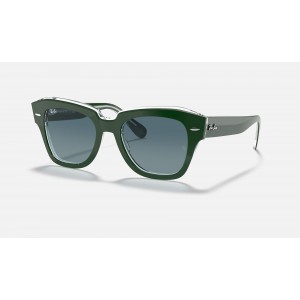 Ray Ban State Street RB2186 Gradient And Green Frame Blue Gradient Lens