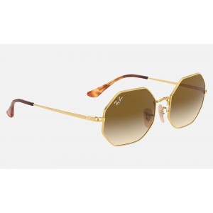 Ray Ban Roctagon RB1972 Light Brown Gradient Gold
