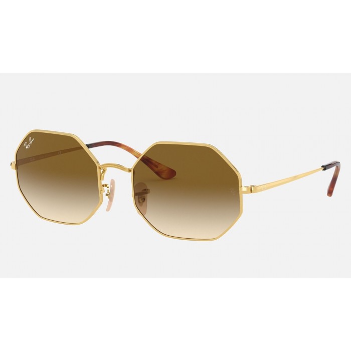 Ray Ban Roctagon RB1972 Light Brown Gradient Gold