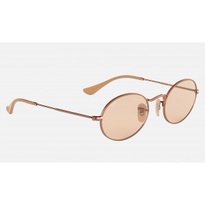Ray Ban Oval Washed Evolve RB3547 Light Brown Photochromic Evolve Copper