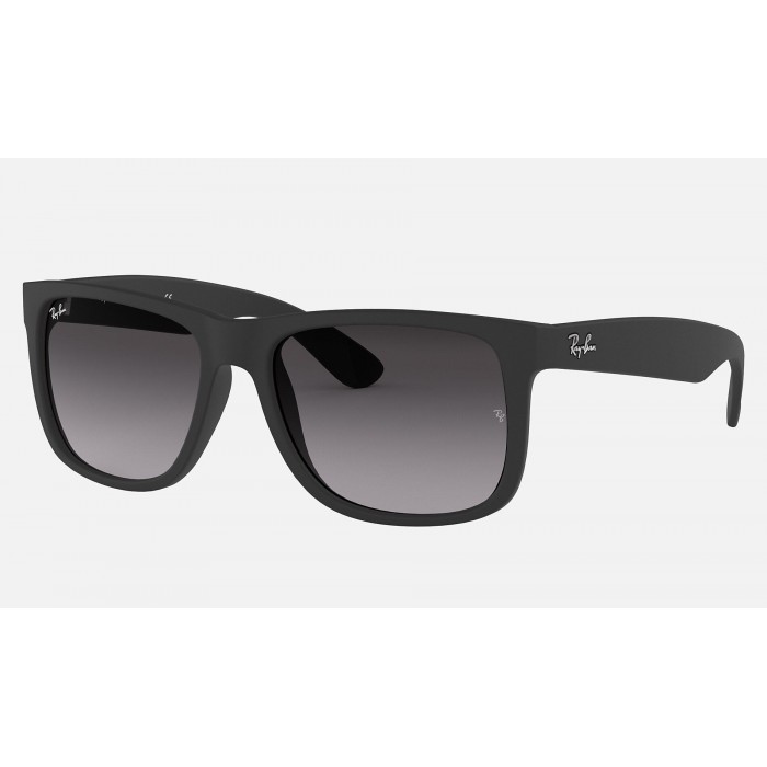 Ray Ban Justin Classic Low Bridge Fit RB4165 Gradient And Black Frame Grey Gradient Lens