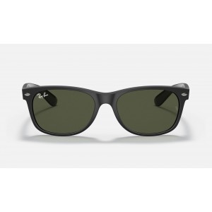 Ray Ban New Wayfarer Color Mix RB2132 Classic G-15 And All Black Frame Green Classic G-15 Lens