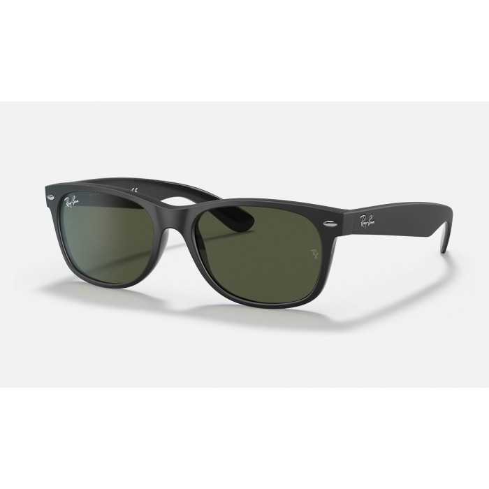 Ray Ban New Wayfarer Color Mix RB2132 Classic G-15 And All Black Frame Green Classic G-15 Lens