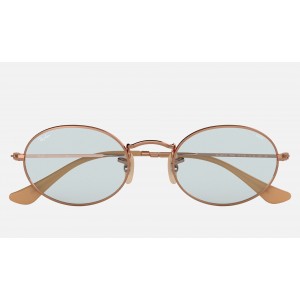 Ray Ban Oval Washed Evolve RB3547 Light Blue Photochromic Evolve Copper