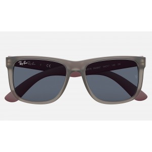 Ray Ban Justin Color Mix Low Bridge Fit RB4165 Classic And Transparent Grey Frame Grey Classic Lens