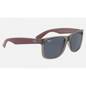Ray Ban Justin Color Mix Low Bridge Fit RB4165 Classic And Transparent Grey Frame Grey Classic Lens