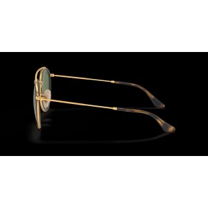 Ray Ban Round Double Bridge RB3647 Classic G-15 And Gold Frame Green Classic G-15 Lens