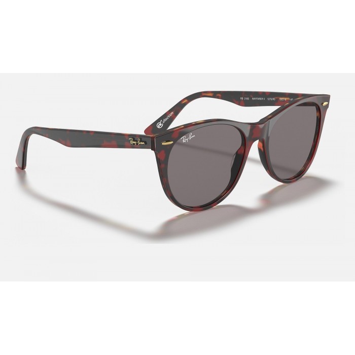 Ray Ban Wayfarer Ii Collection RB2185 Grey Classic Transparent Red