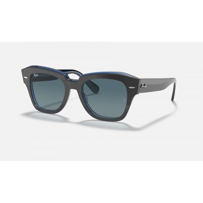 Ray Ban State Street RB2186 Gradient And Grey Frame Blue Gradient Lens