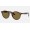 Ray Ban Round RB2180 Low Bridge Fit Classic B-15 And Red Frame Brown Classic B-15 Lens