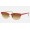 Ray Ban Clubmaster Oval RB3946 Gradient And Wrinkled Red Frame Light Brown Gradient Lens