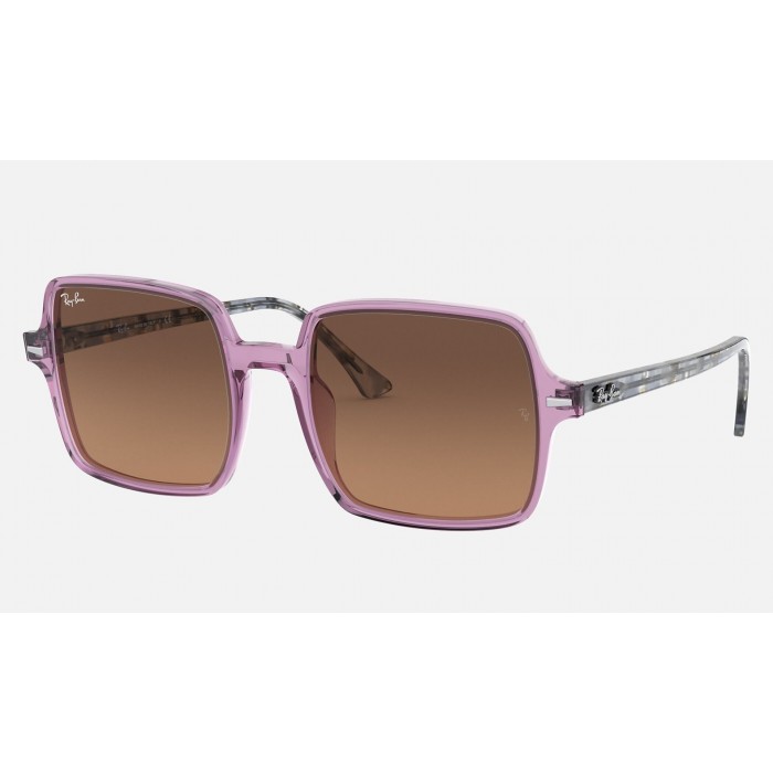 Ray Ban Square Ii RB1973 Brown Gradient Transparent Violet