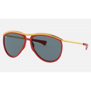 Ray Ban Aviator Olympian RB2219 Blue Classic Red