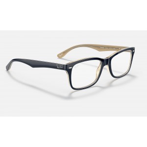 Ray Ban The Timeless RB5228 Demo Lens And Transparent Blue Frame Clear Lens