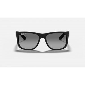 Ray Ban Justin Classic Low Bridge Fit RB4165 Polarized Gradient And Black Frame Grey Gradient Lens