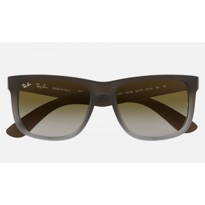 Ray Ban Justin Classic RB4165 Gradient And Brown Frame Green Classic Lens