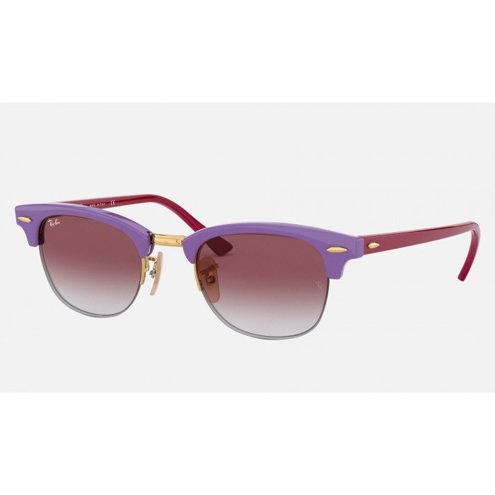 Ray Ban Clubmaster RB4354 Gradient And Light Violet Frame Pink Gradient Lens
