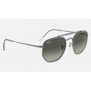 Ray Ban Round Marshal Ii RB3648 Gradient And Gunmetal Frame Grey Gradient Lens