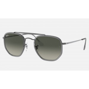 Ray Ban Round Marshal Ii RB3648 Gradient And Gunmetal Frame Grey Gradient Lens
