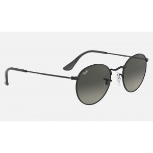 Ray Ban Round Flat Lenses RB3447 Gradient And Black Frame Grey Gradient Lens